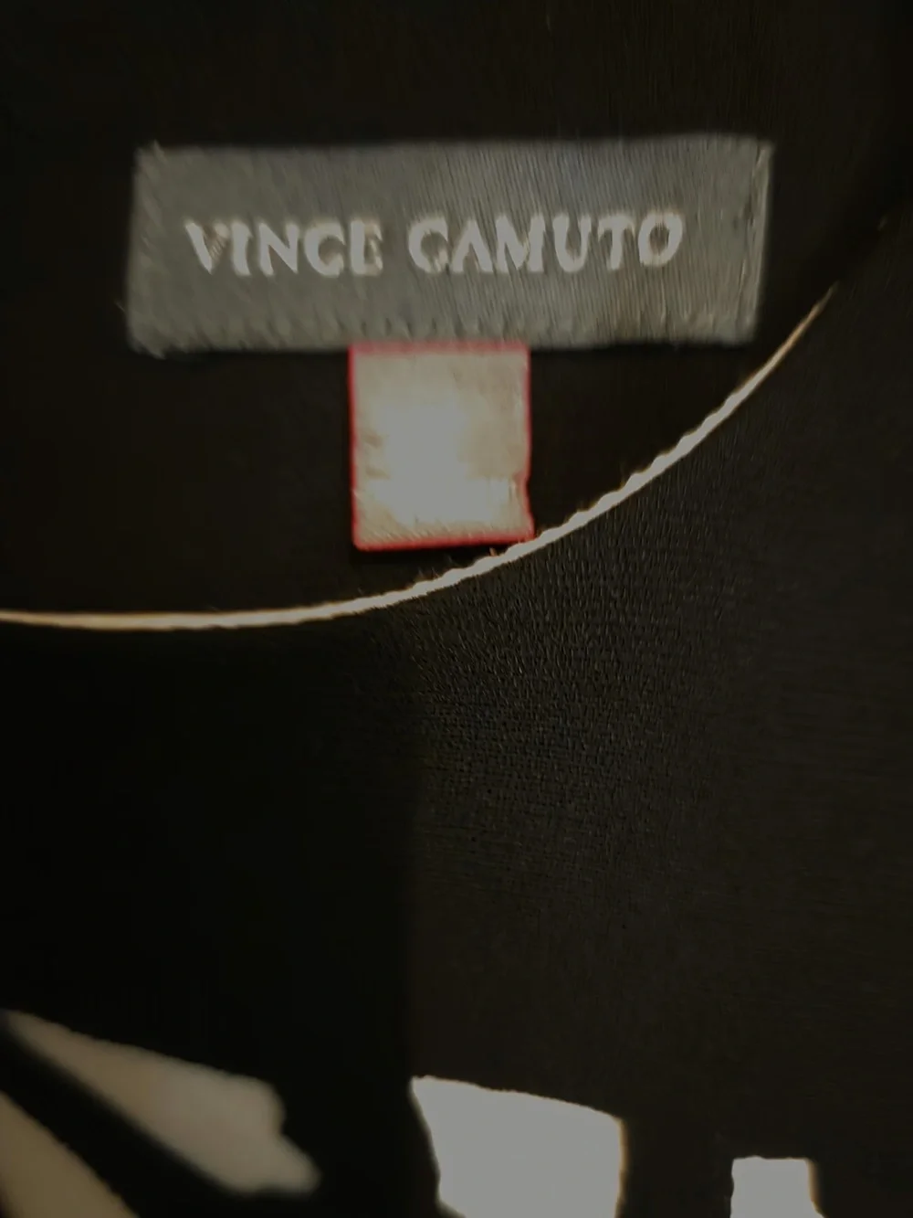 Vince Camuto Laser Cut Design Cream and Black Women Top - Picture 4 of 6